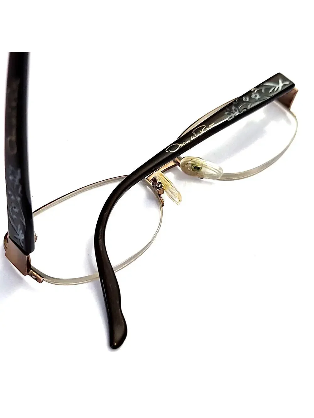 Oscar De La Renta ODLR346 229 Gold Half Rim Eyeglasses 52-17 135